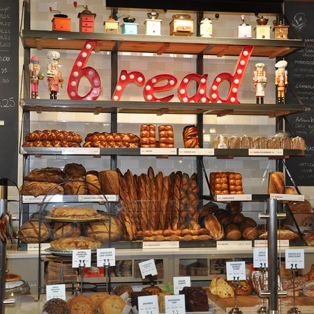 The display case at King Arthur Cafe Bakery