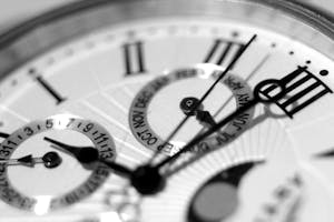 Round Silver-colored Chronograph Watch